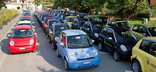 THINK EV Alpmobil THINK City Heads to the Swiss Alps