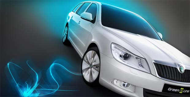 Octavia Green E Line Skoda Reveals Electric Octavia Green E Line Concept