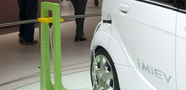 i MiEV recharge Mitsubishi, Nissan to Share EV Chargers in Japan