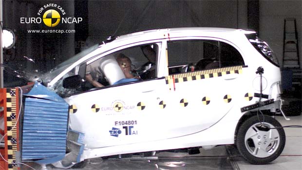 i MiEV Crash Test Mitsubishi i MiEV Electric Car Passes Euro NCAP Crash Test