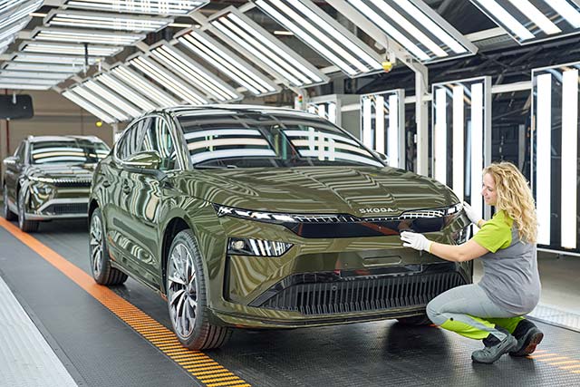 New Skoda Enyaq family enters series production at Mladá Boleslav plant