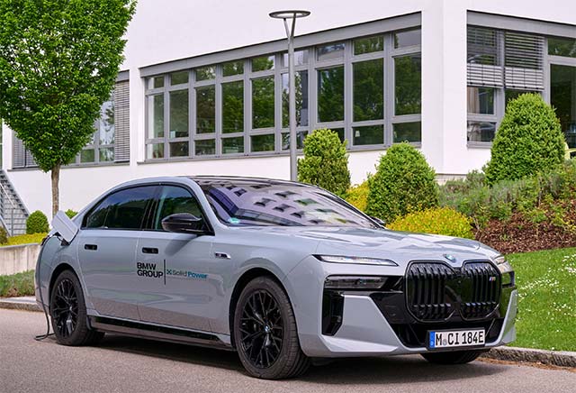 BMW and Solid Power testing solid-state battery cells in a BMW i7