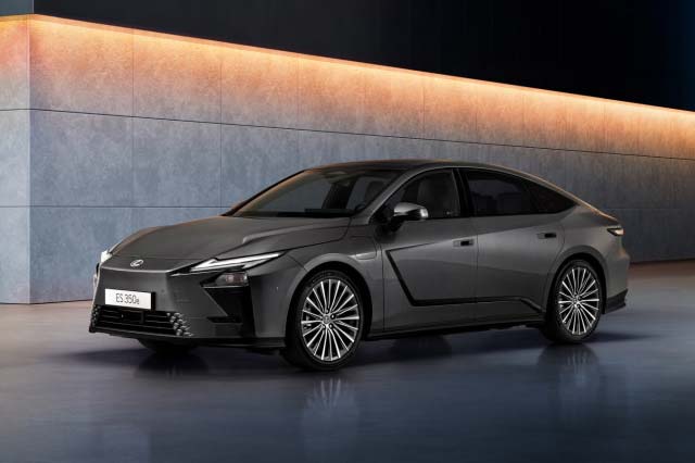 Lexus ES electric sedan makes European debut